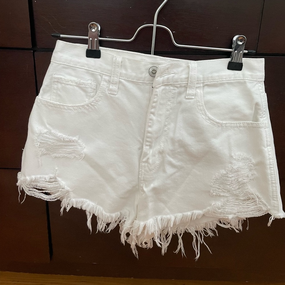 Hollister white Jean shorts
